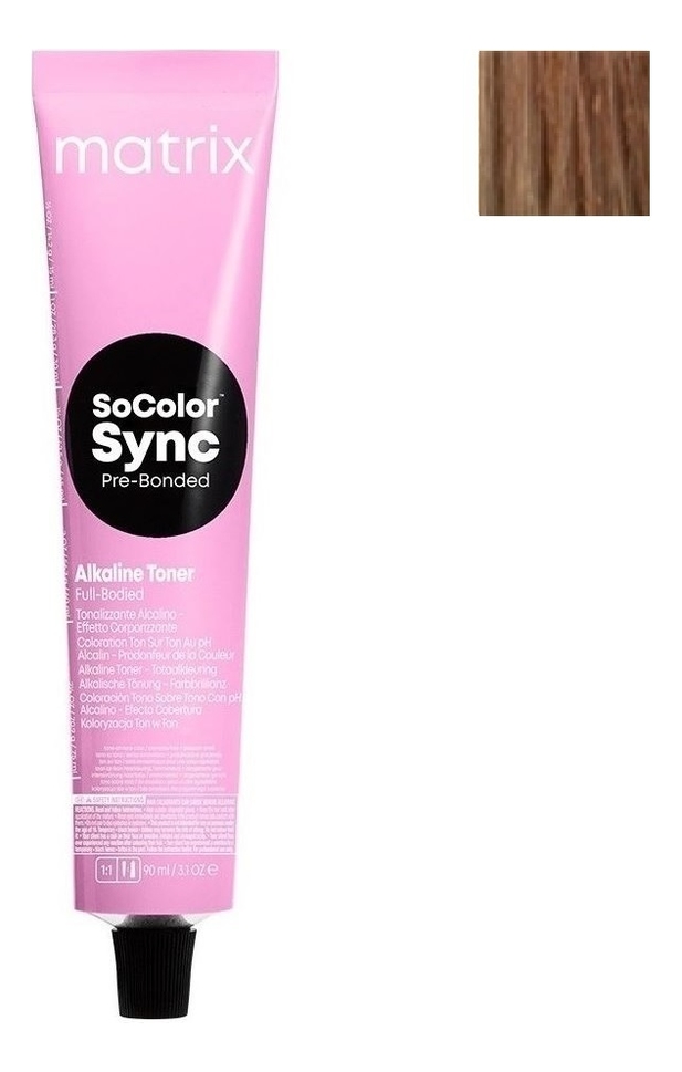 Крем-краска для волос без аммиака SoColor Sync Pre-Bonded Toner 90мл: 8M