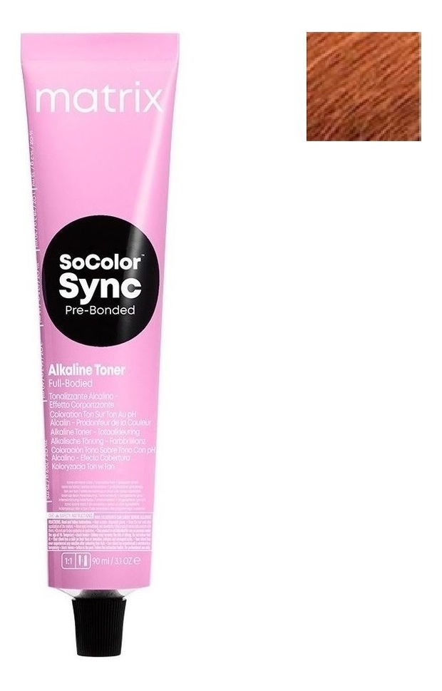 

Крем-краска для волос без аммиака SoColor Sync Pre-Bonded Toner 90мл: 8RC+, Крем-краска для волос без аммиака SoColor Sync Pre-Bonded Toner 90мл