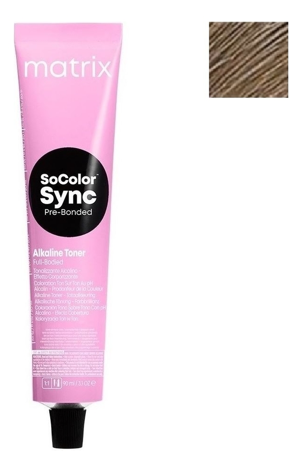 Крем-краска для волос без аммиака SoColor Sync Pre-Bonded Toner 90мл: 8V