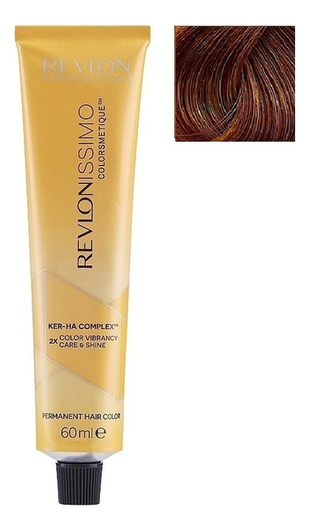 

Стойкая краска для волос Revlonissimo Colorsmetique Color & Care 60мл: 6.34 Темный блондин золотисто-медный, Стойкая краска для волос Revlonissimo Colorsmetique Color & Care 60мл