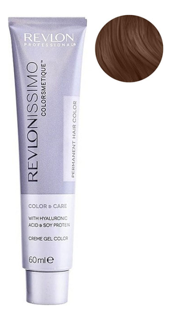 Стойкая краска для волос Revlonissimo Colorsmetique Color & Care 60мл: 7.24 Блондин переливающийся-медный