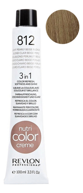 

Краска для волос Nutri Color Creme 812 Light Pearly Beige Blonde: Краска 100мл, Краска для волос Nutri Color Creme 812 Light Pearly Beige Blonde