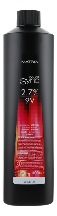

Активатор для безаммиачных красок 2,7% Color Sync 1000мл: Активатор 1000мл, Активатор для безаммиачных красок 2,7% Color Sync