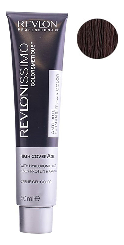 

Крем-краска для волос Revlonissimo Colorsmetique High CoverAge 60мл: 4-25 Шоколадно-ореховый блонд, Крем-краска для волос Revlonissimo Colorsmetique High CoverAge 60мл