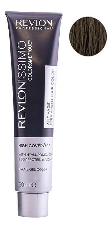 

Крем-краска для волос Revlonissimo Colorsmetique High CoverAge 60мл: 5 Коричневый пепельный, Крем-краска для волос Revlonissimo Colorsmetique High CoverAge 60мл
