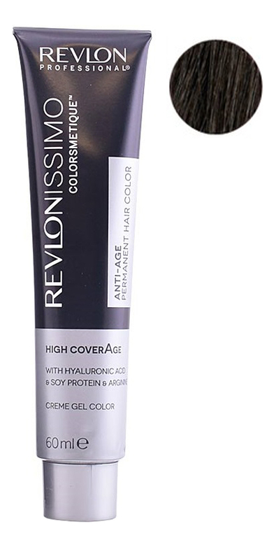 

Крем-краска для волос Revlonissimo Colorsmetique High CoverAge 60мл: 4 Средний коричневый, Крем-краска для волос Revlonissimo Colorsmetique High CoverAge 60мл