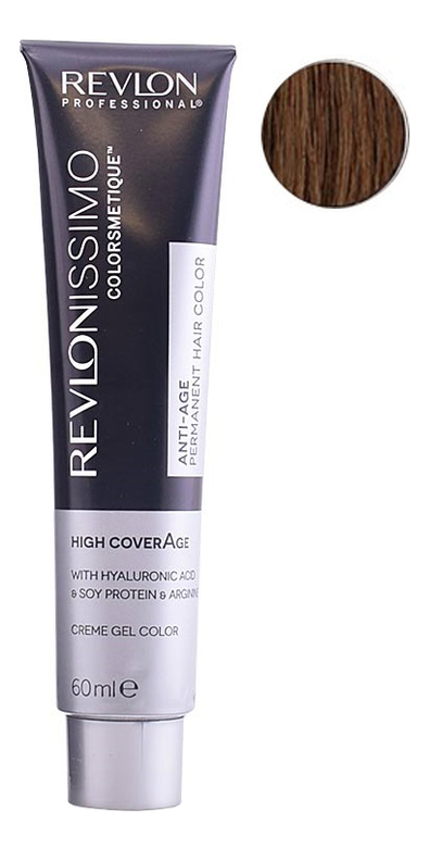 

Крем-краска для волос Revlonissimo Colorsmetique High CoverAge 60мл: 5-35 Янтарный светлый каштан, Крем-краска для волос Revlonissimo Colorsmetique High CoverAge 60мл