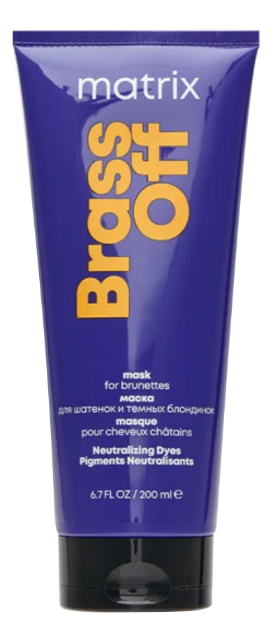 

Маска для волос нейтрализующая желтизну Total Results Brass Off Color Obsessed Mask 200мл: Маска 200мл, Маска для волос нейтрализующая желтизну Total Results Brass Off Color Obsessed Mask