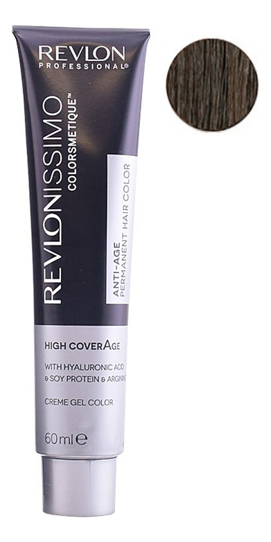 

Крем-краска для волос Revlonissimo Colorsmetique High CoverAge 60мл: 5-41 Насыщенный светлый орех, Крем-краска для волос Revlonissimo Colorsmetique High CoverAge 60мл