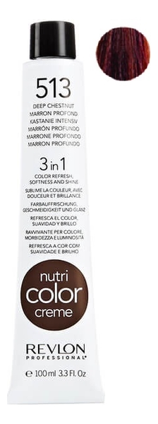 

Краска для волос Nutri Color Creme 513 Deep Chestnut: Краска 100мл, Краска для волос Nutri Color Creme 513 Deep Chestnut