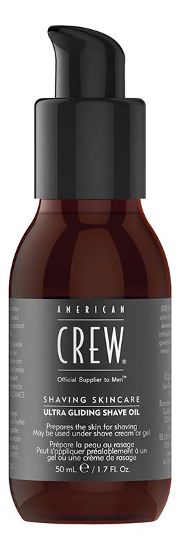 american crew ultra gliding shave oil масло для бритья 50мл Масло для бритья Ultra Gliding Shave Oil 50мл