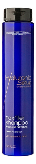 

Бессульфатный гиалуроновый шампунь для волос Hyaluronic Setup Maxfiller Shampoo 250мл