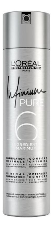 

Лак для волос средней фиксации Professionnel Infinium Pure Soft: Лак 300мл, Лак для волос средней фиксации Professionnel Infinium Pure Soft