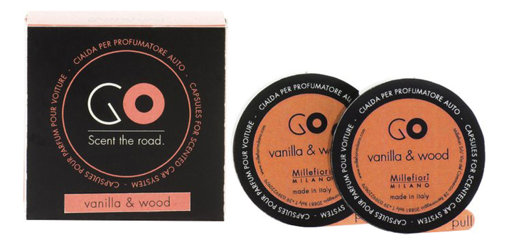 Ароматический картридж для автомобиля Ваниль и дерево Refill Go Vanilla &amp; Wood (2 кап) от Randewoo