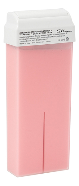 Воск в картриджах Розовый Cera Depilatoria Liposolubile Titanium 100мл (титаниум)