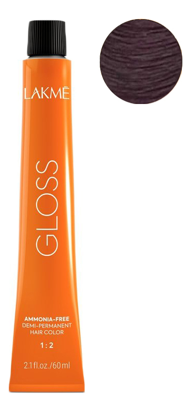 

Крем-краска для волос тонирующая Gloss Color Rinse 60мл: 5-22 Светло-каштановый фиолетовый яркий, Крем-краска для волос тонирующая Gloss Color Rinse 60мл