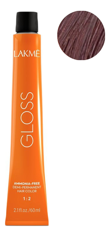 

Крем-краска для тонирования волос без аммиака Gloss 60мл: 5-50 Светло-каштановый с оттенком красного дерева, Крем-краска для тонирования волос без аммиака Gloss 60мл