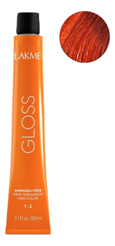

Крем-краска для волос тонирующая Gloss Color Rinse 60мл: 6-45 Темно-белокурый медно-красный с оттенком красного дерева, Крем-краска для волос тонирующая Gloss Color Rinse 60мл