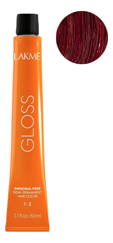 

Крем-краска для тонирования волос без аммиака Gloss 60мл: 7-50 Средне-белокурый с оттенком красного дерева, Крем-краска для тонирования волос без аммиака Gloss 60мл