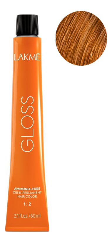 

Крем-краска для тонирования волос без аммиака Gloss 60мл: 8-40 Светло-белокурый медно-красный, Крем-краска для тонирования волос без аммиака Gloss 60мл