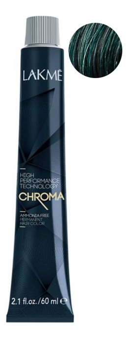 Купить Безаммиачная крем-краска для волос Chroma Ammonia Free Permanent Hair Color 60мл: 0-10 Зеленый, Lakme