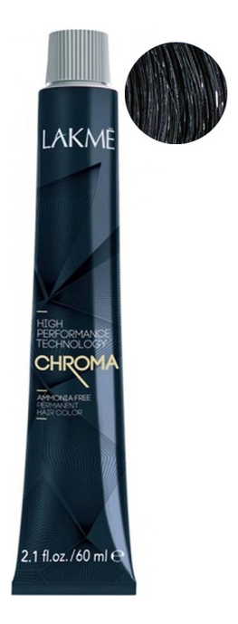 

Безаммиачная крем-краска для волос Chroma Ammonia Free Permanent Hair Color 60мл: 1-00 Черный, Безаммиачная крем-краска для волос Chroma Ammonia Free Permanent Hair Color 60мл
