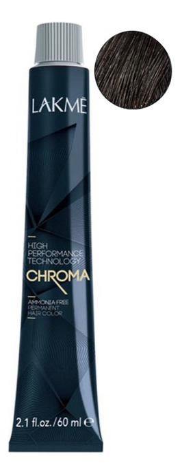 Купить Безаммиачная крем-краска для волос Chroma Ammonia Free Permanent Hair Color 60мл: 4-00 Средний шатен, Lakme