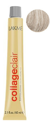 

Суперосветляющая крем-краска для волос CollageClair Superblonding Color Creme 1 + 2 60мл: 12-17 Пепельный яркий блондин, Суперосветляющая крем-краска для волос CollageClair Superblonding Color Creme 1 + 2 60мл