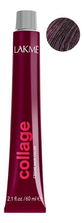 

Перманентная крем-краска для волос Collage Creme Hair Color 60мл: 5-22 Светлый шатен фиолетовый яркий, Перманентная крем-краска для волос Collage Creme Hair Color 60мл