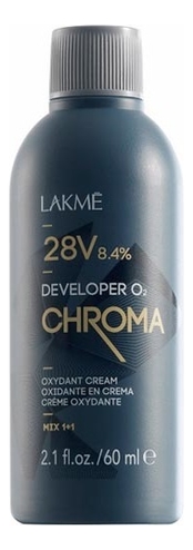 

Стабилизированный крем-окислитель для волос 28V 8,4% Chroma Developer Oxydant Cream: Крем-окислитель 60мл, Стабилизированный крем-окислитель для волос 28V 8,4% Chroma Developer Oxydant Cream