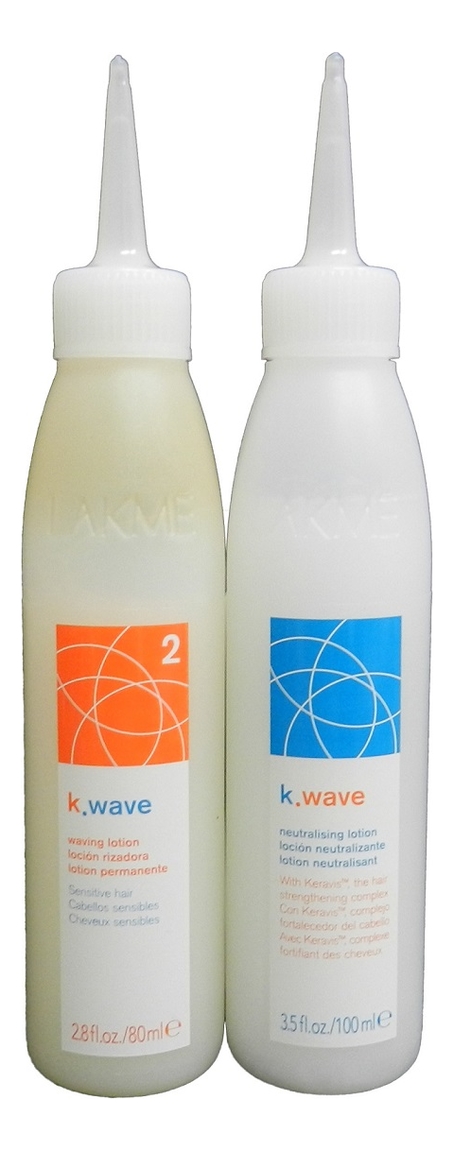 Купить Система для завивки окрашенных волос K.Wave No2 Waving System (лосьон 80мл + нейтрализующий лосьон 100мл), Lakme