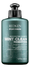 Redken Тонизирующий шампунь для волос For Men Mint Clean Invigorating Shampoo 300мл