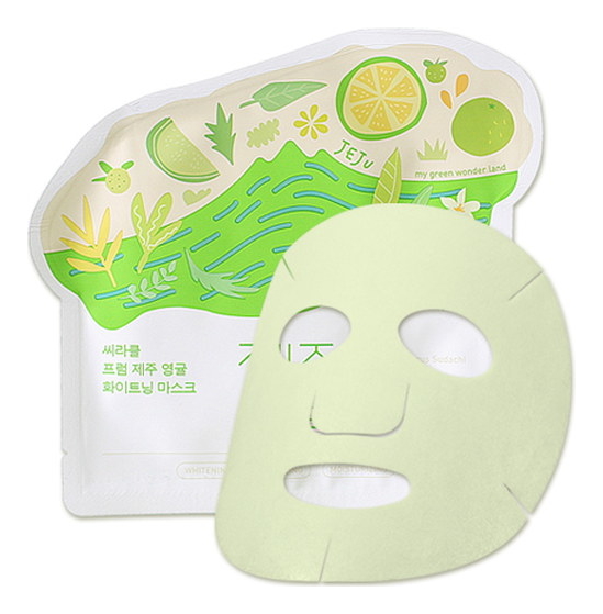 

Тканевая маска для лица осветляющая Jeju Citrus Sudachi Whitening Mask 21г