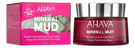 AHAVA Маска для сияния и увлажнения кожи лица Brightening & Hydrating Facial Mud Mask 50мл