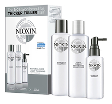 NIOXIN Набор для волос Hair System 1 Normal To Thin-Looking (шампунь Cleanser Shampoo 150мл + кондиционер Scalp Revitaliser Conditioner 150мл + маска Scalp Treatment 50мл)