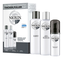 NIOXIN Набор для волос Hair System 2 Noticeably Thinning (шампунь Cleanser Shampoo 300мл + кондиционер Scalp Revitaliser Conditioner 300мл + маска Scalp Treatment 100мл)