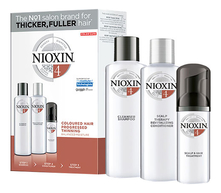 NIOXIN Набор для волос Hair System 4 Noticeably Thinning (шампунь Cleanser Shampoo 300мл + кондиционер Scalp Revitaliser Conditioner 300мл + маска Scalp Treatment 100мл)