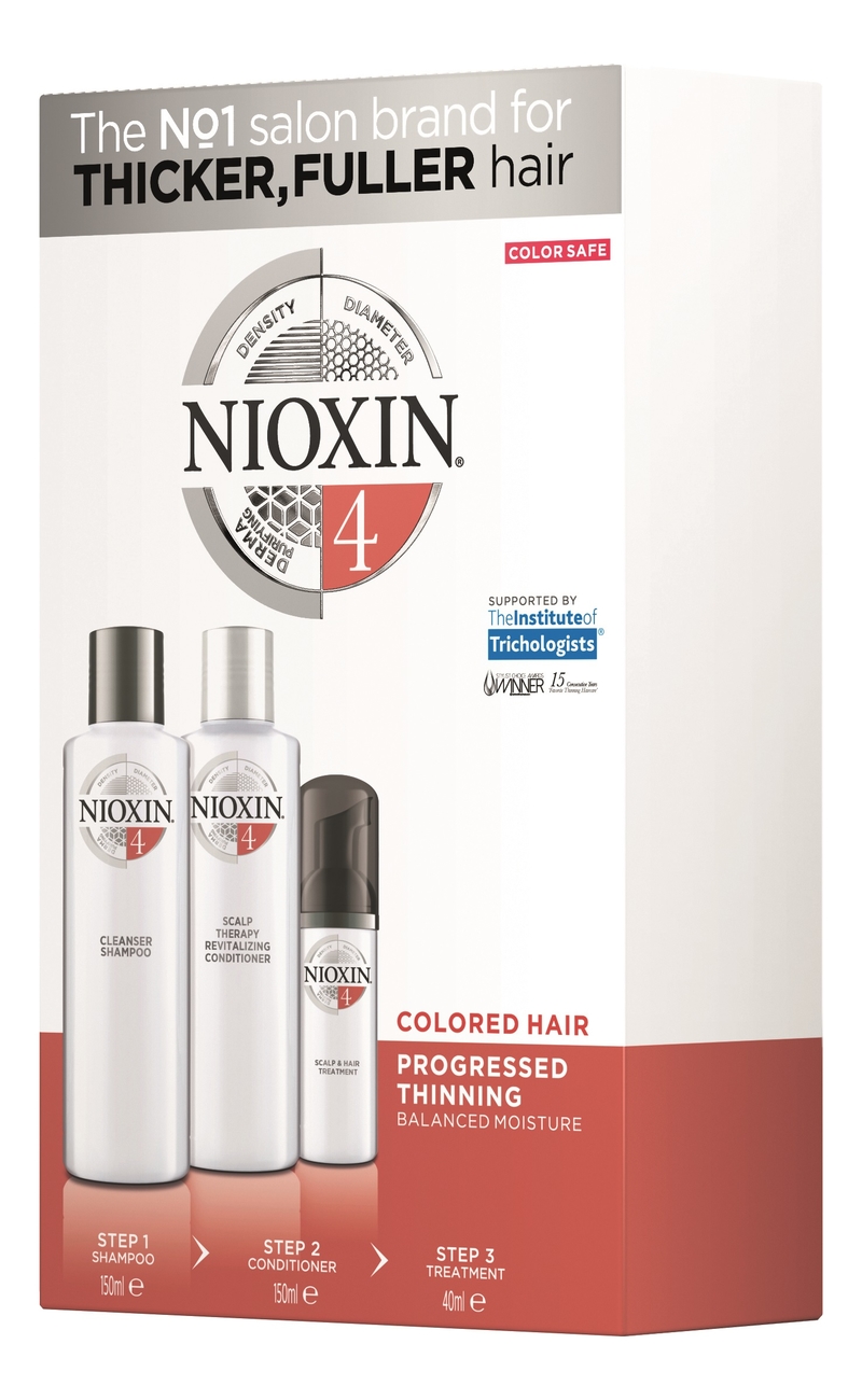 

Набор для волос Hair System 4 Noticeably Thinning (шампунь Cleanser Shampoo 150мл + кондиционер Scalp Revitaliser Conditioner 150мл + маска Scalp Treatment 40мл)