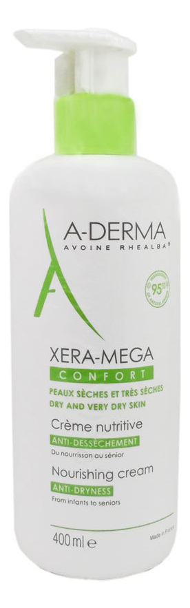 Крем питательный для лица и тела Xera-Mega Confort Creme Nutritive Anti-Dessechement 400мл крем питательный a derma xera mega confort 400 мл