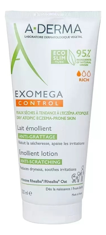 

Смягчающий Лосьон для лица и тела Exomega D.E.F.I. Lait Emollient: Лосьон 200мл, Смягчающий лосьон для лица и тела Exomega D.E.F.I. Lait Emollient