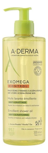 

Смягчающее очищающее масло Exomega Control: Масло 500мл, Масло смягчающее для лица и тела Exomega Huile Nettoyante Emolliente