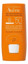Avene Солнцезащитный стик для чувствительных зон Tres Haute Protection Stick Sones Sensibles SPF50+ 8г