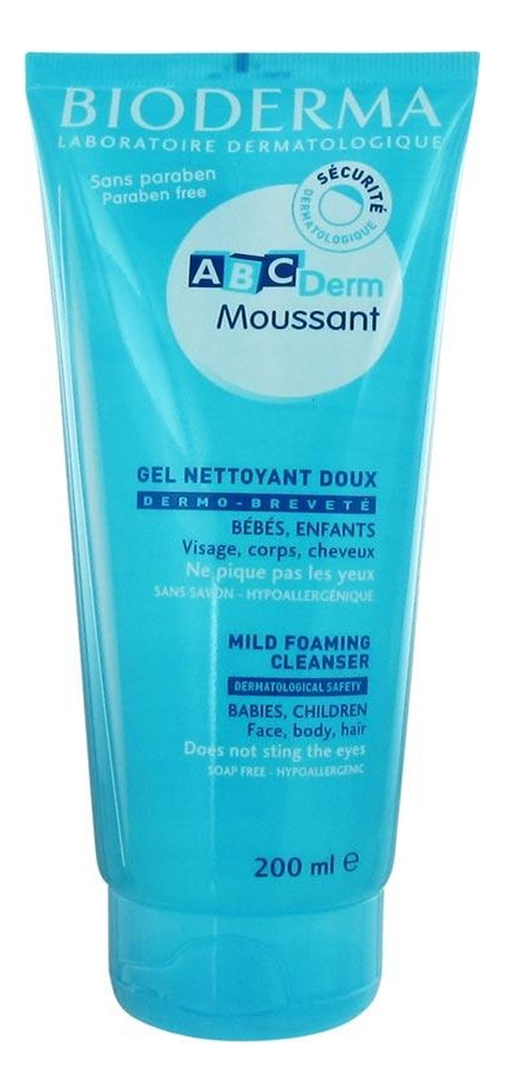 

Мусс для волос и кожи головы ABCDerm Gel Moussant Mild Foaming Cleanser 200мл