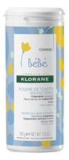 Klorane Защитная присыпка Bebe Poudre De Toilette Protectrice 100г