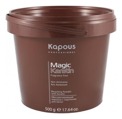 Купить Обесцвечивающий порошок для волос с кератином Magic Keratin Fragrance Free Non Ammonia Bleaching Powder: Порошок 500г, Kapous Professional