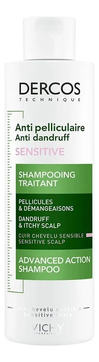 Шампунь-уход против перхоти для чувствительной кожи головы Dercos Anti-Dandruff Sensitive 200мл