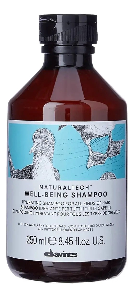 Шампунь для волос Natural Tech Well-Being Shampoo: Шампунь 250мл davines natural tech well being shampoo увлажняющий шампунь для всех типов волос 1000 мл