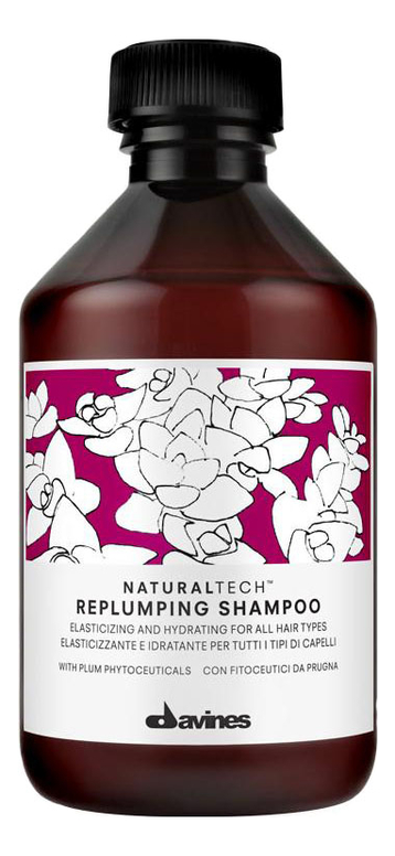 Шампунь для волос Natural Tech Replumping Shampoo: Шампунь 250мл davines new natural tech replumping shampoo уплотняющий шампунь 100 мл