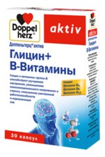 Doppelherz Биодобавка Глицин + В-Витамины Aktiv 30 капсул 