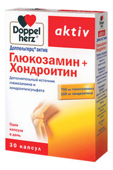 Биодобавка Глюкозамин + Хондроитин Aktiv 30 капсул биодобавка менопауза aktiv forte 30 таблеток